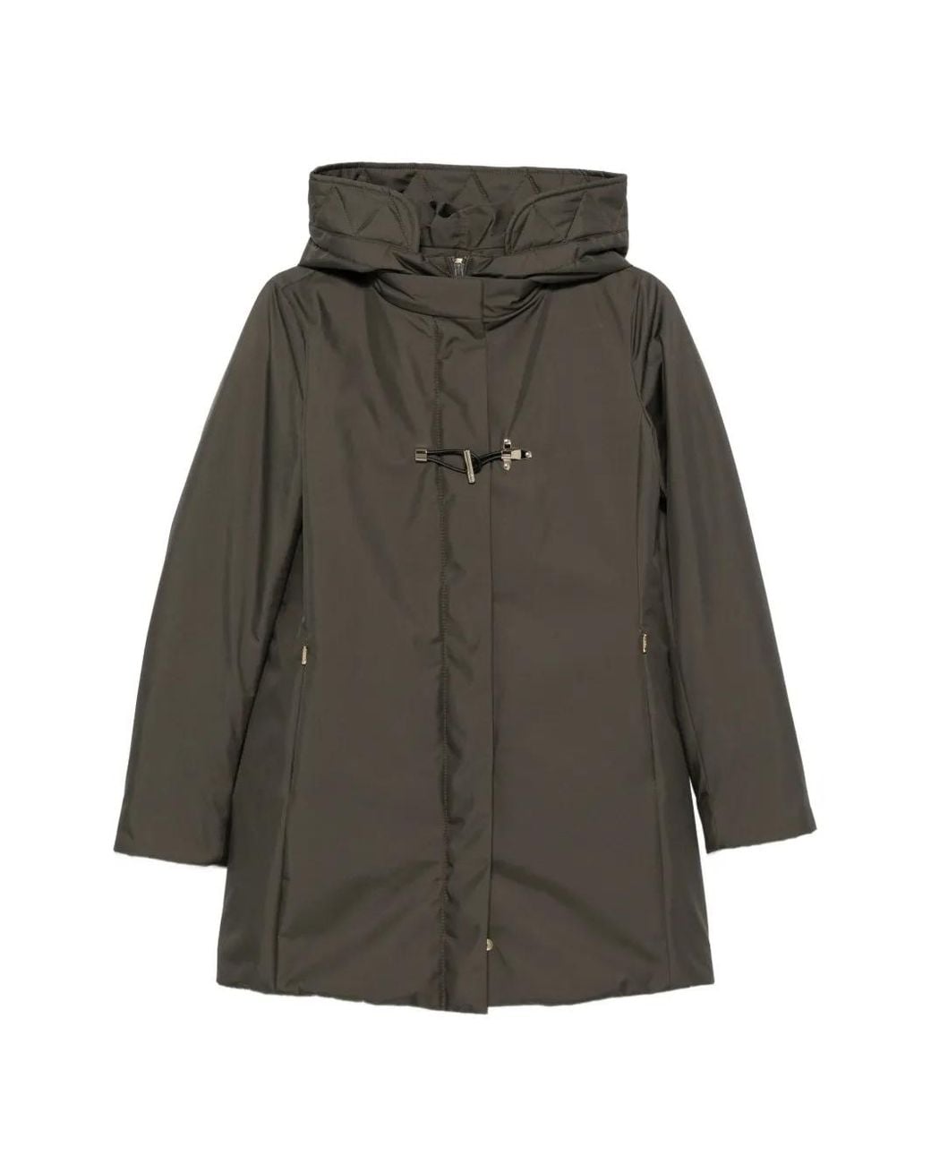 Fay Gray Lobster-Clasp Hooded Coat