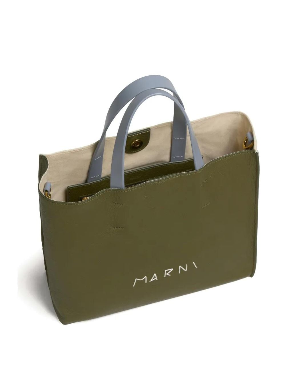 Borsa Tote Museo di Marni in Green