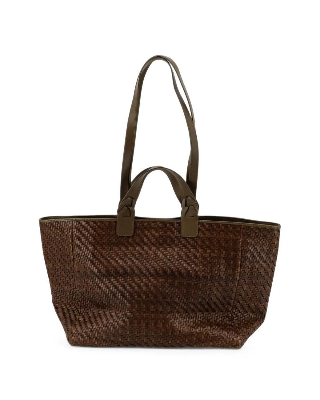 IBELIV Brown Medium Elmio Woven Shoulder Bag