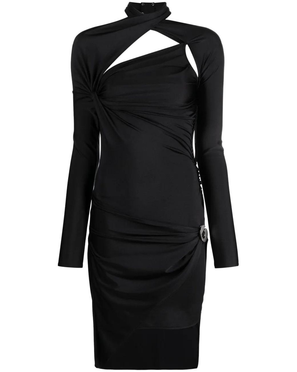 Coperni Black Asymetric Twisted Dress