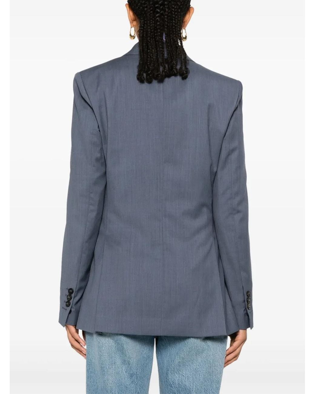 Golden Goose Deluxe Brand Blue Journey Double-Breasted Jacket