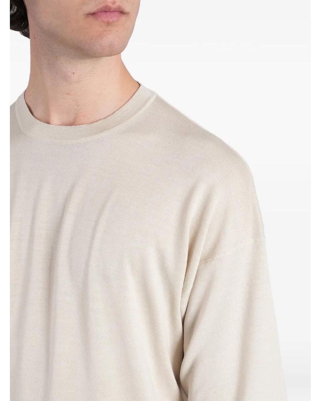 Barena White T-Shirt À Col Rond for men
