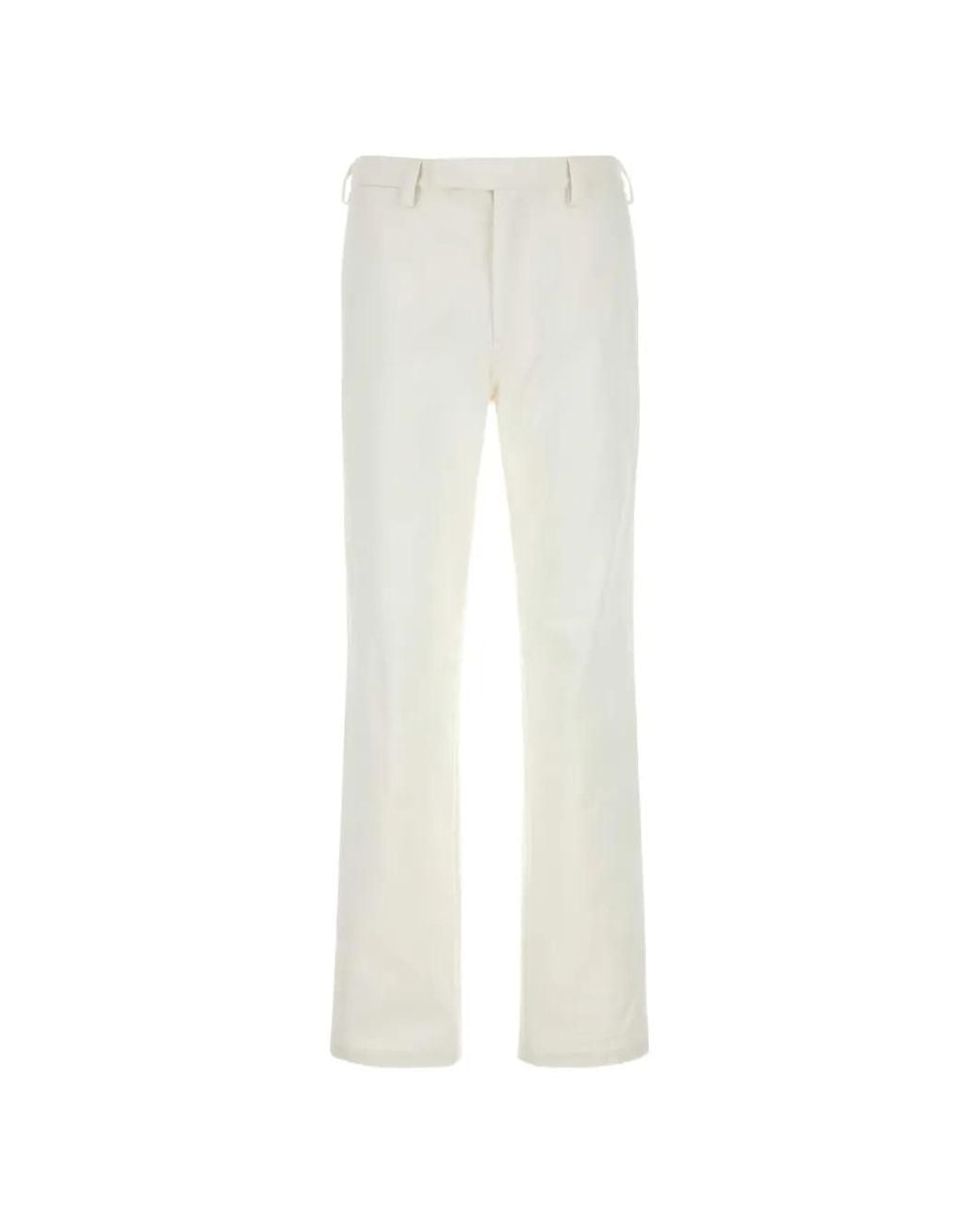 Rier White Straight Jeans for men