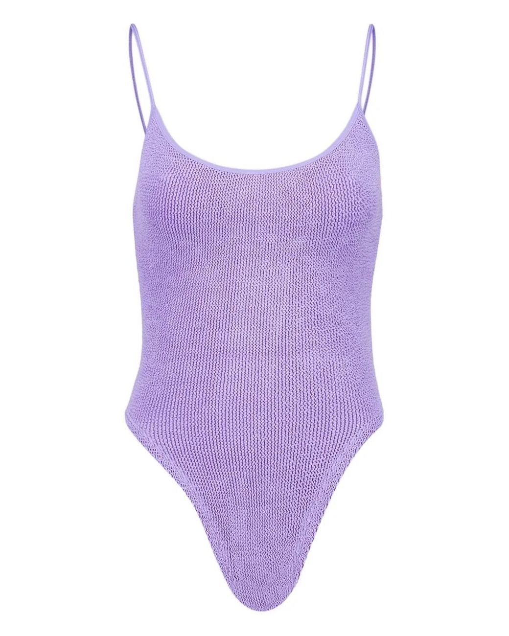 Hunza G Purple Crinkle Swimsuit