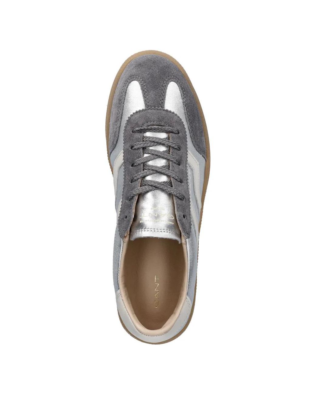Gant White Cuzima Suede Panelled Sneakers