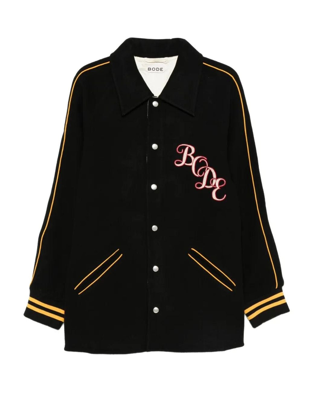 Bode Jack Met Geborduurde Streep in het Black voor heren