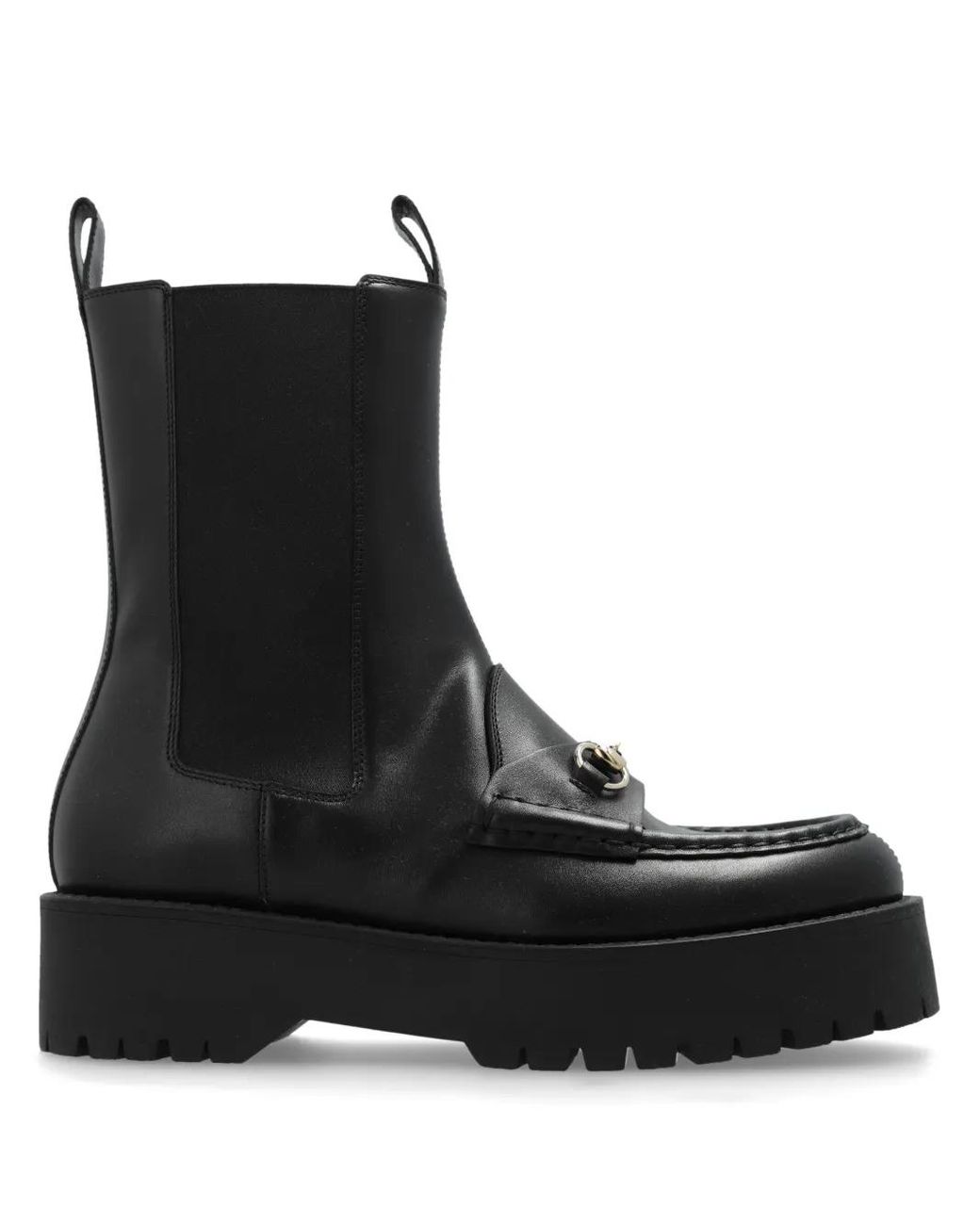 Gucci Black Leather Shoes 'Betis Glamour'