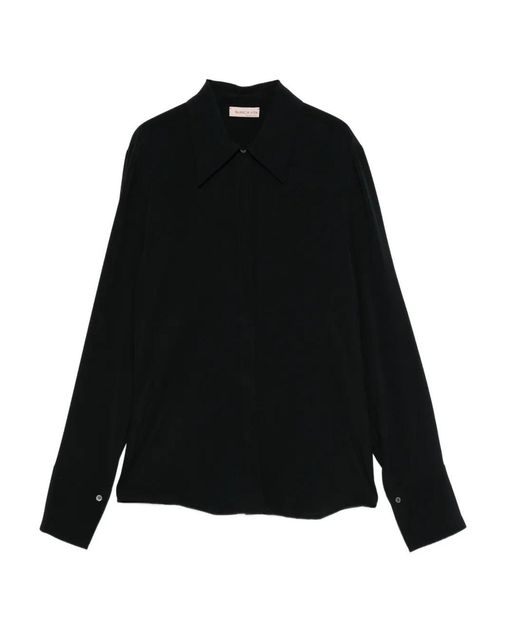 Blanca Vita Black Button-Up Shirt