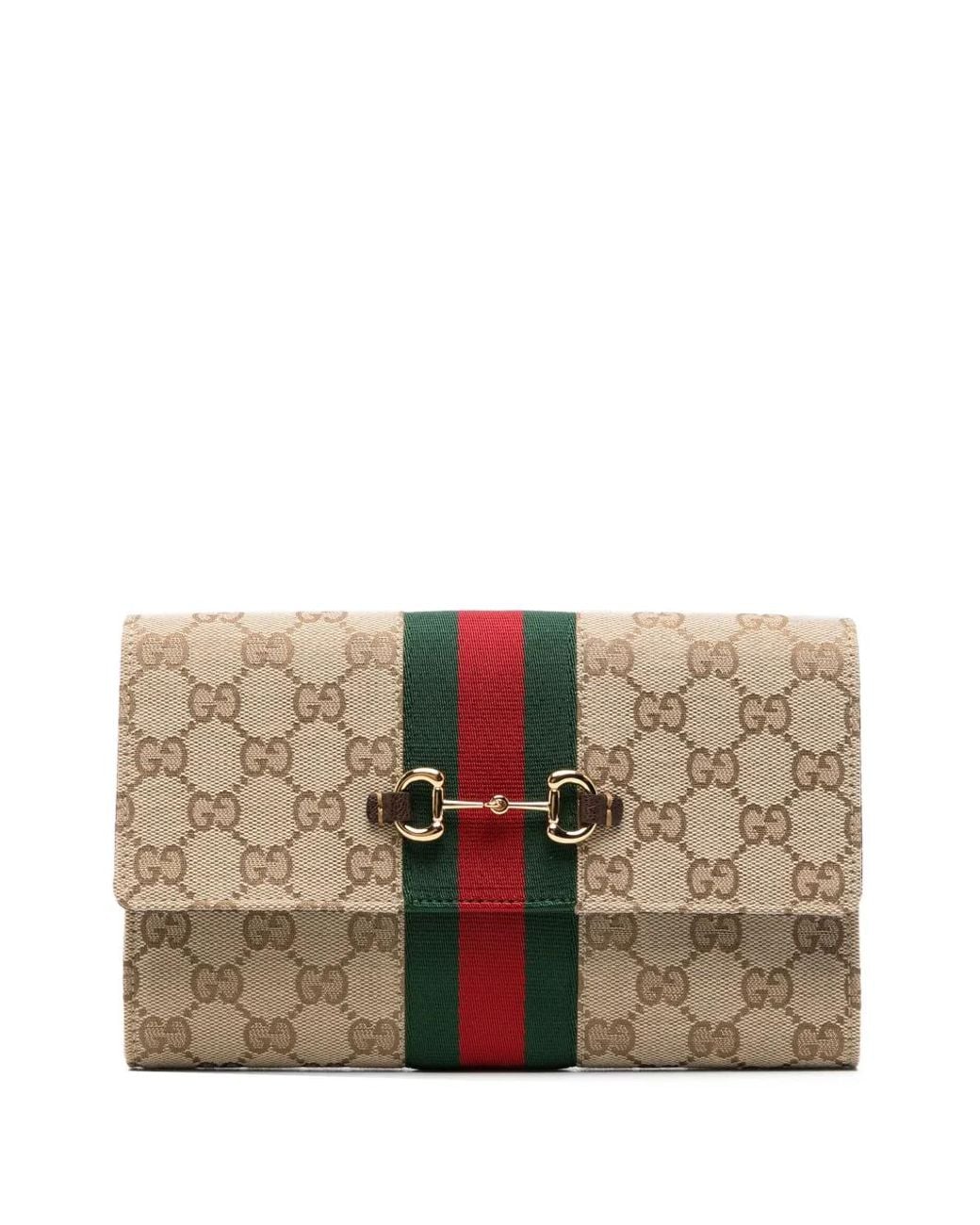 Gucci Brown Horsebit Gg Supreme Tote Bag