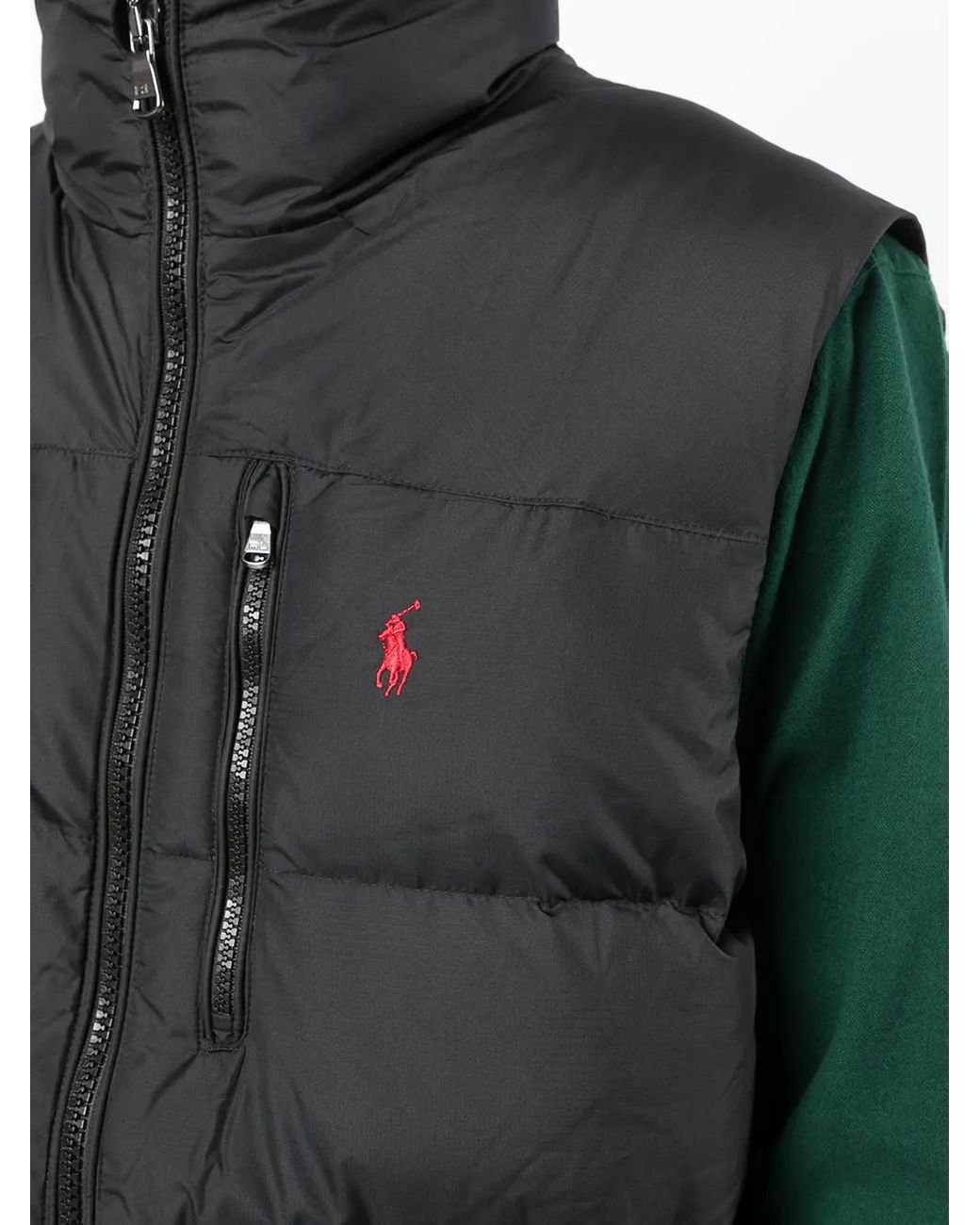 Polo Ralph Lauren Black Water-repellent Down Gilet for men