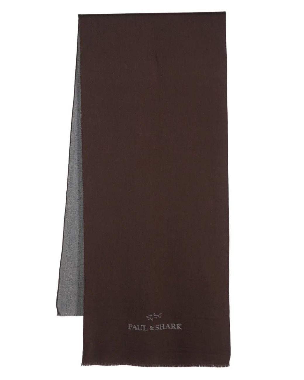 Sciarpa Con Logo Jacquard di Paul & Shark in Brown da Uomo