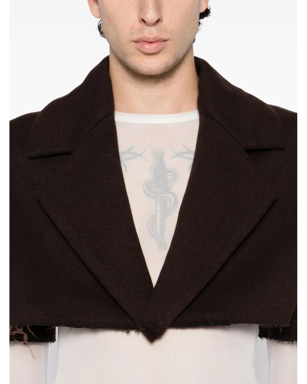 SONIA CARRASCO Black Cropped Jacket for men