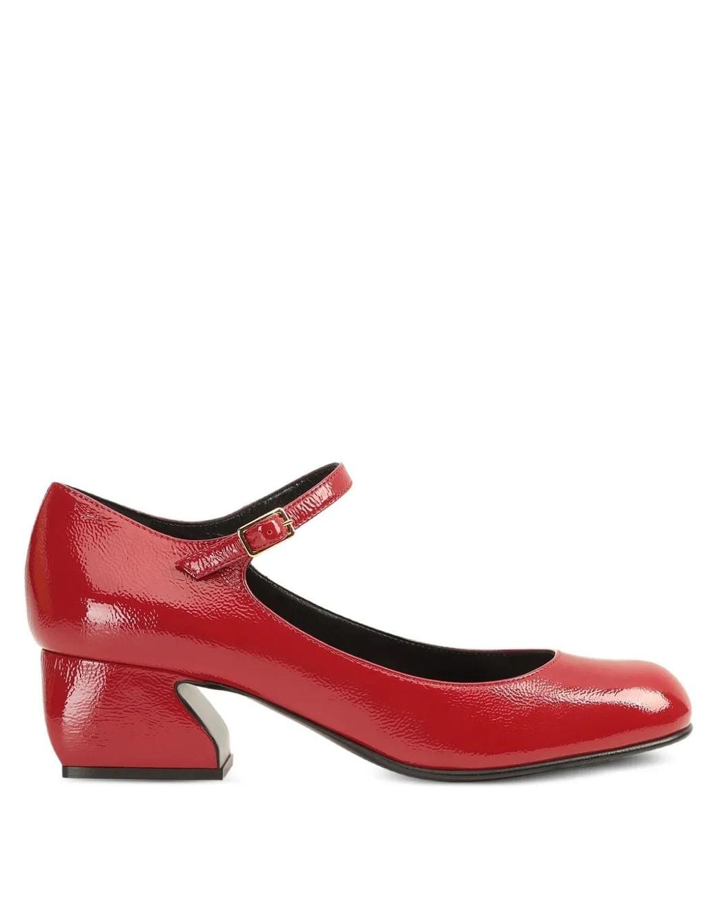 Sergio Rossi Red 45Mm Buckle-Strap Pumps