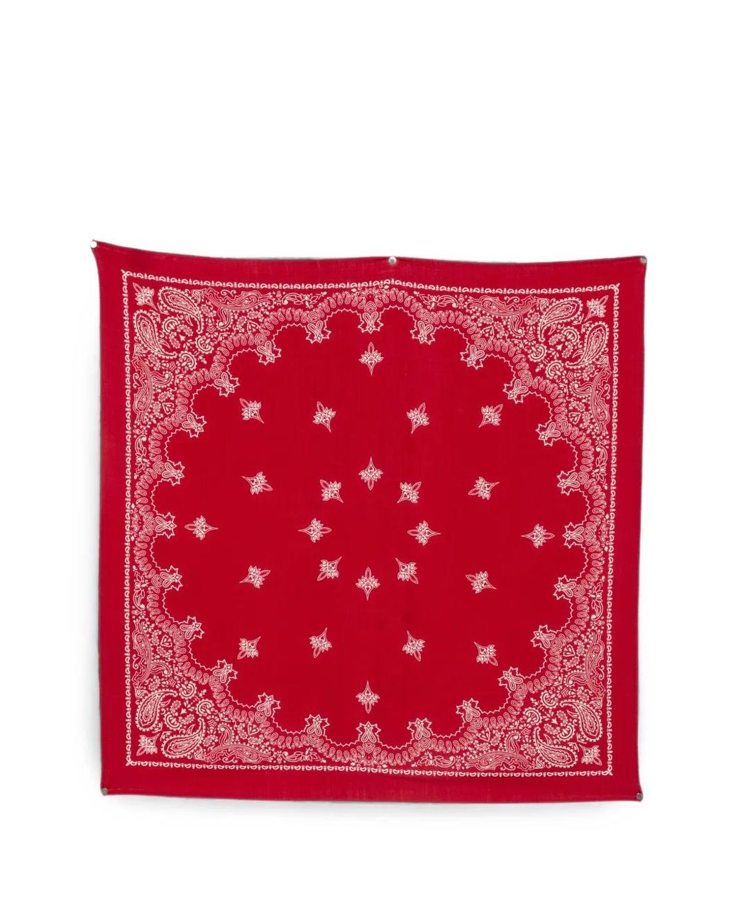 Destin Red Paisley-Print Wool Scarf