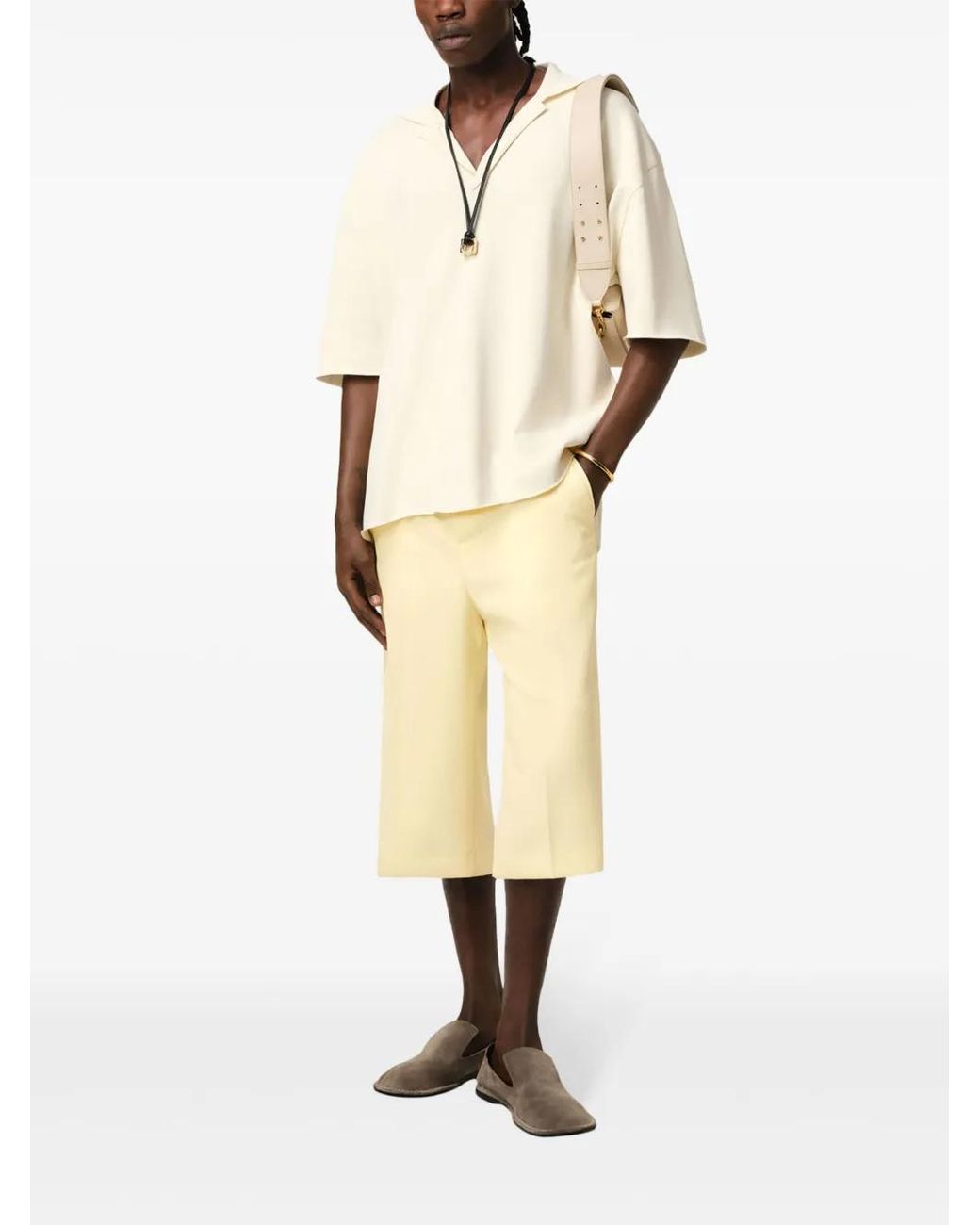 AMI Natural Wool Bermuda Shorts for men