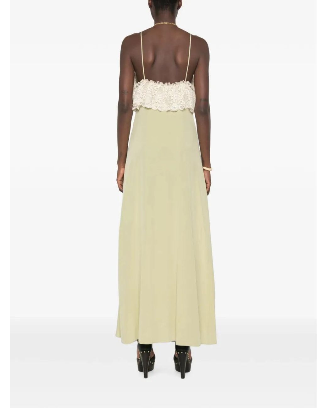 Chloé White Silk Long Dress