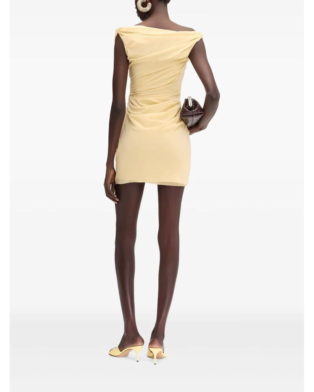 Jacquemus Yellow The Rita Short Dress