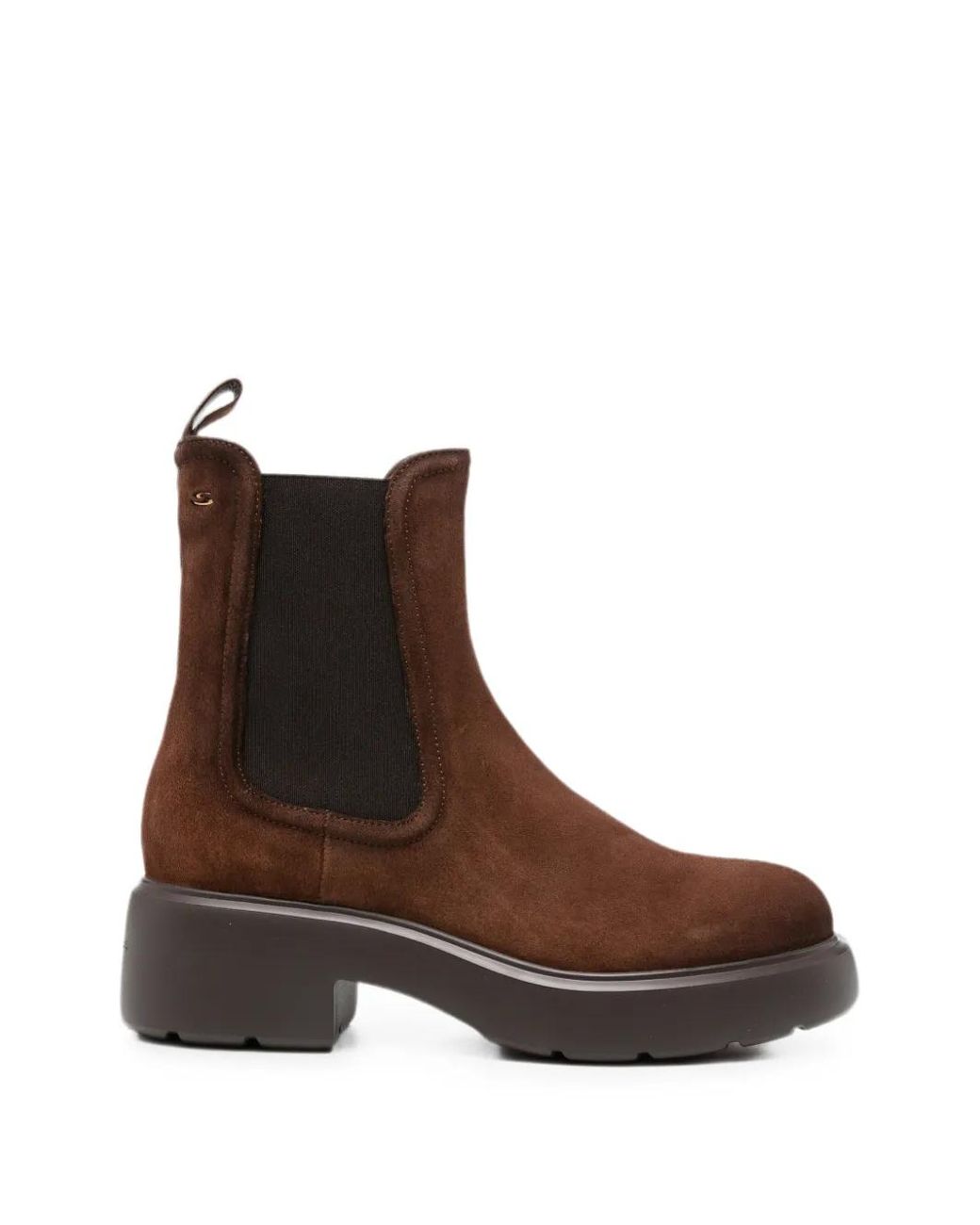 Santoni Brown Suede Chelsea Boots