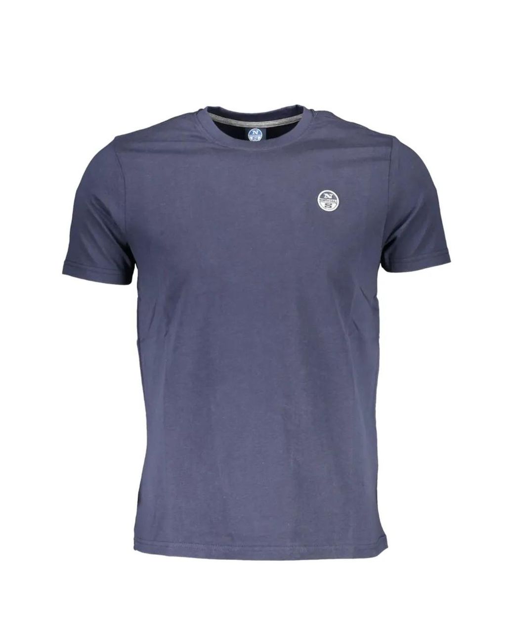 North Sails Blue Logo-Embroidered Cotton T-Shirt for men