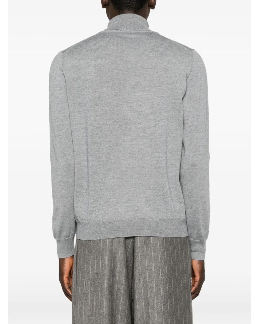 Fileria Gray Roll-Neck Sweater for men