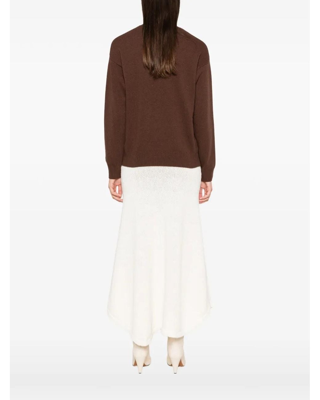 Mc2 Saint Barth Brown Embroidered Sweater