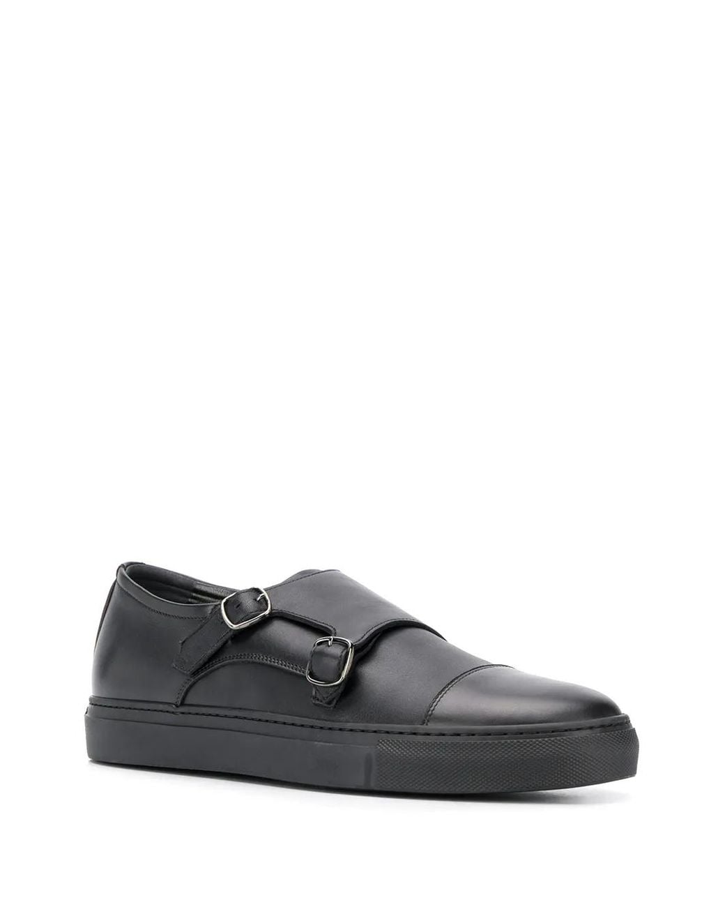 Scarosso Black Monk Strap Sneakers for men