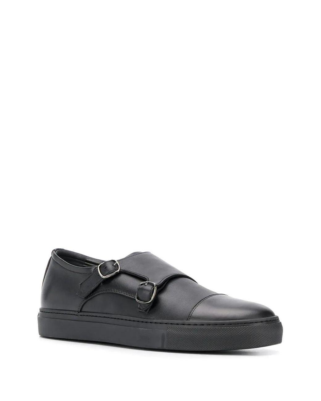 Scarosso Black Monk Strap Sneakers for men