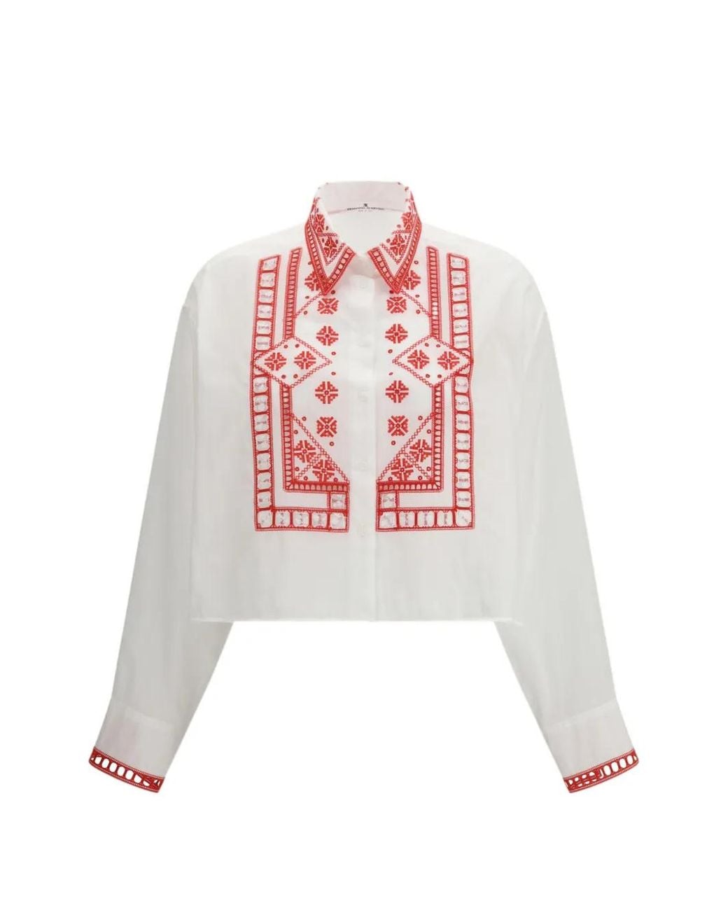 Ermanno Scervino White Manjaro Embroidered Shirt
