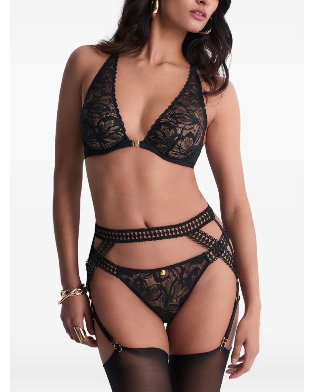 Aubade Black After Hours Suspender Belt