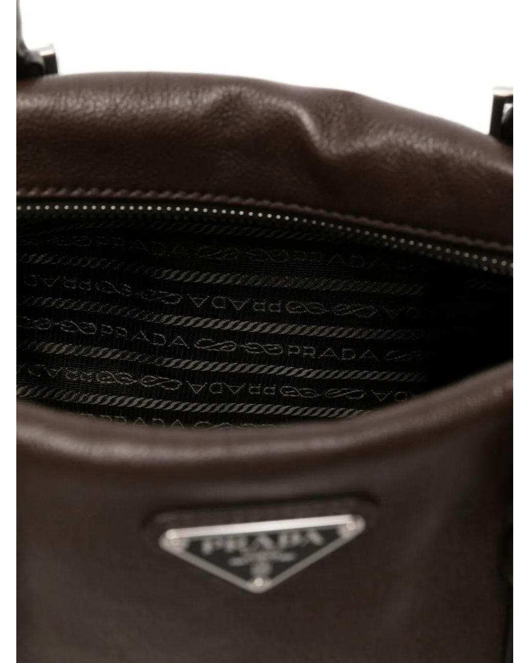 Prada Medium Karin Antieke Leren Shopper in het Brown