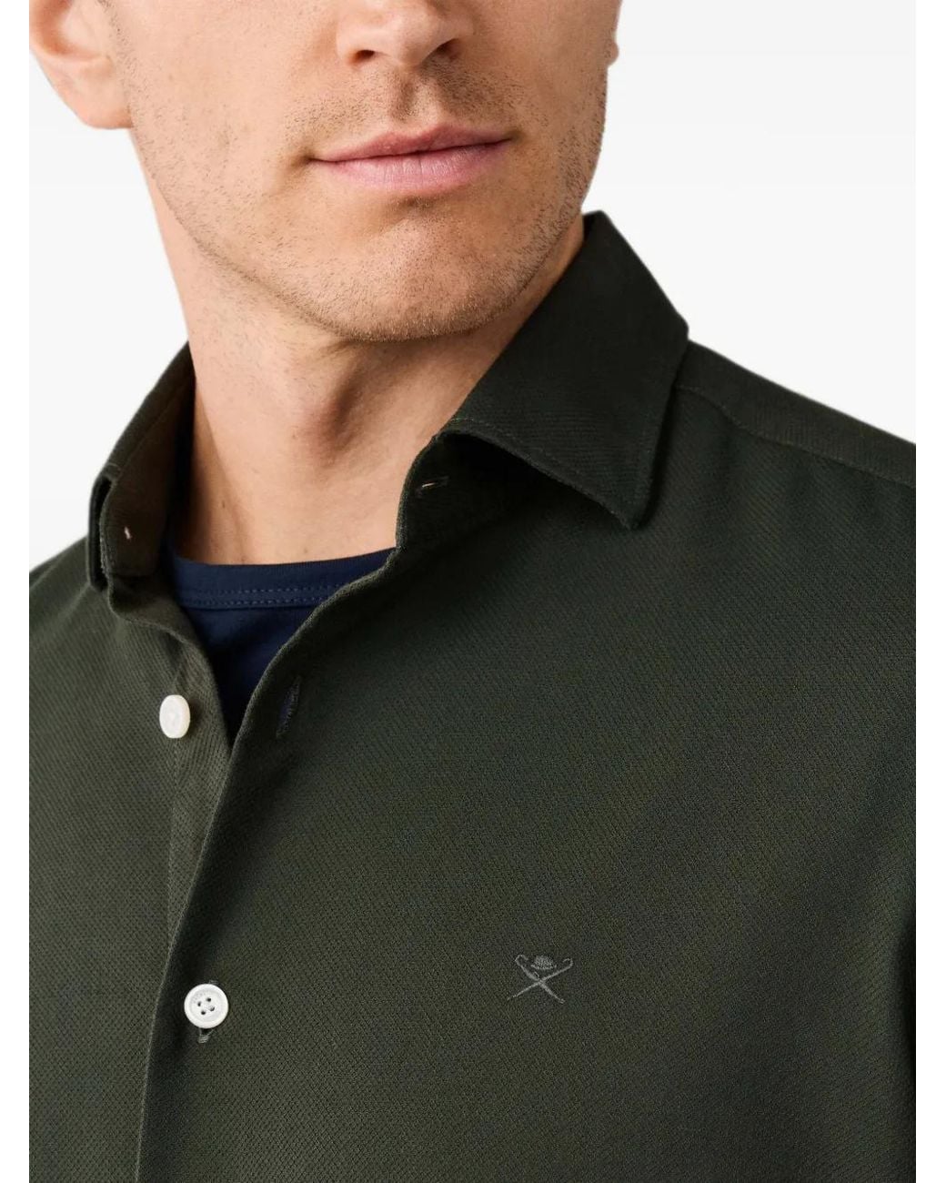 Hackett Black Giro Inglese Long-Sleeve Shirt for men