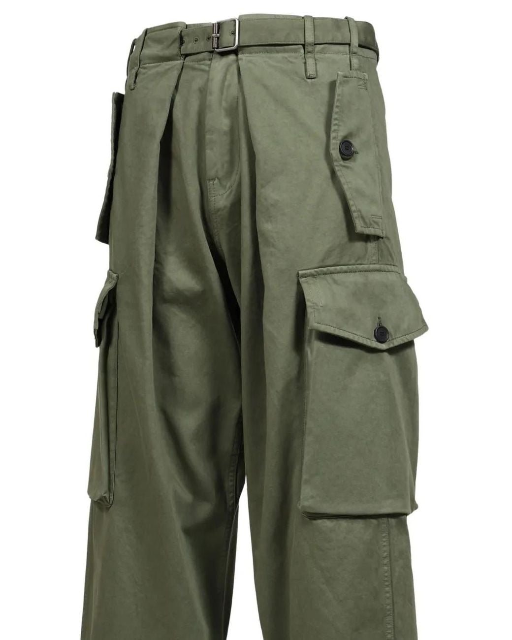 Loewe Green Straight-Leg Cargo Pants for men