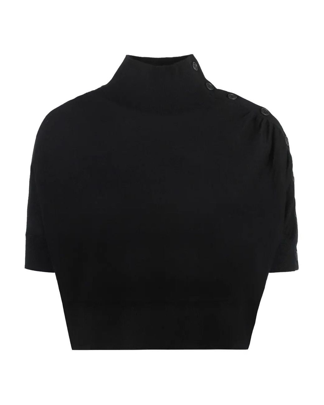Pinko Black Button-Fastening T-Shirt
