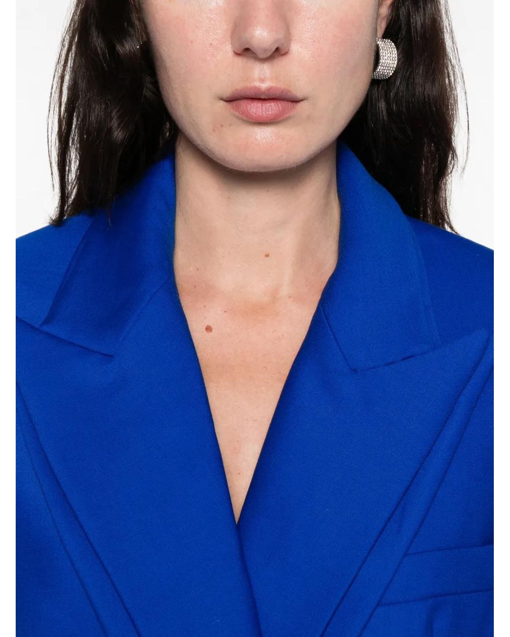 David Koma Blue Double-Breasted Jacket