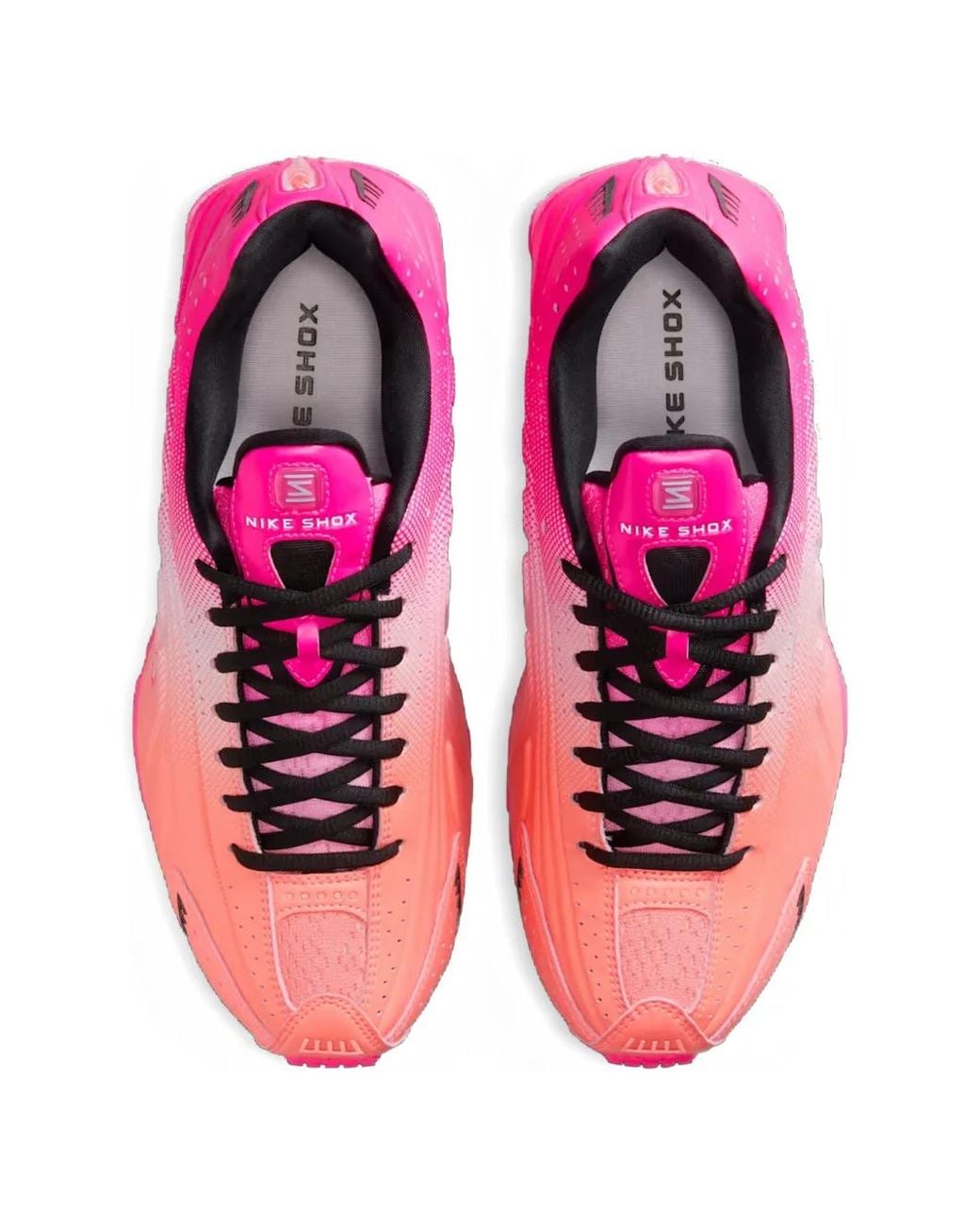 Nike Pink Shox R4 Ab Perforated Sneakers for men