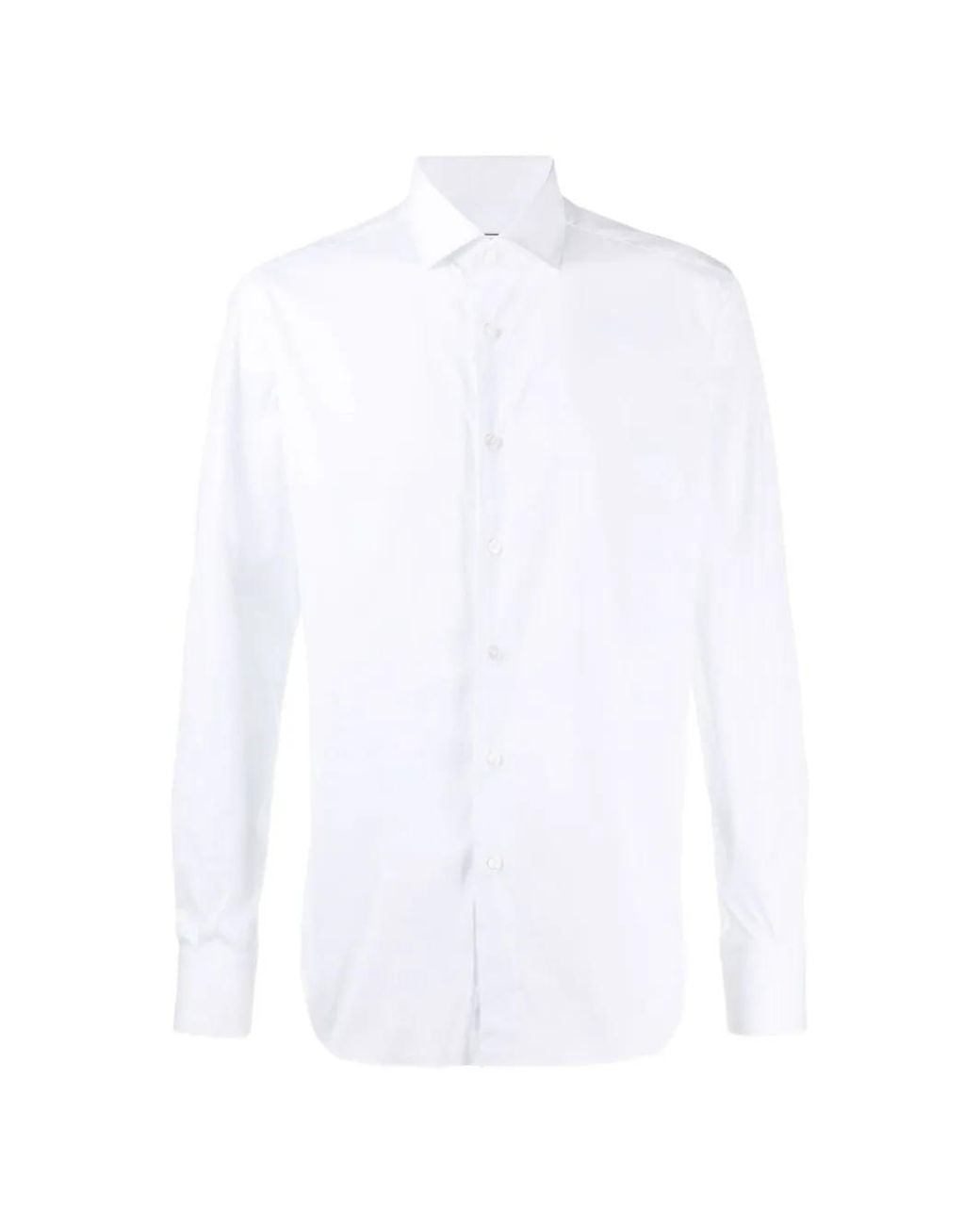 Xacus White Spread-Collar Long-Sleeve Shirt for men