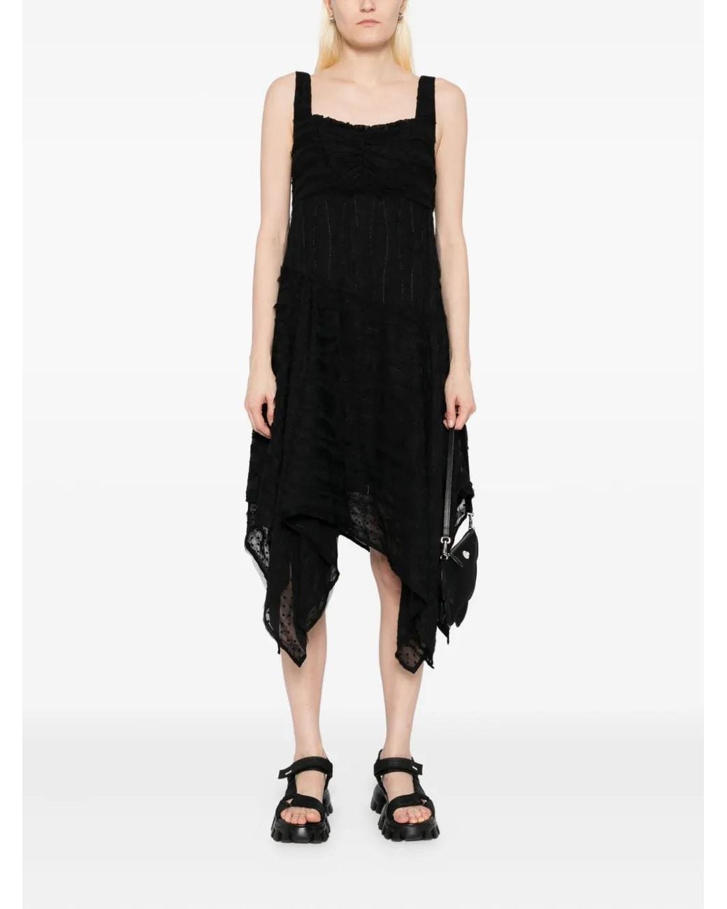 B+ AB Black Square Neck Mini Dress
