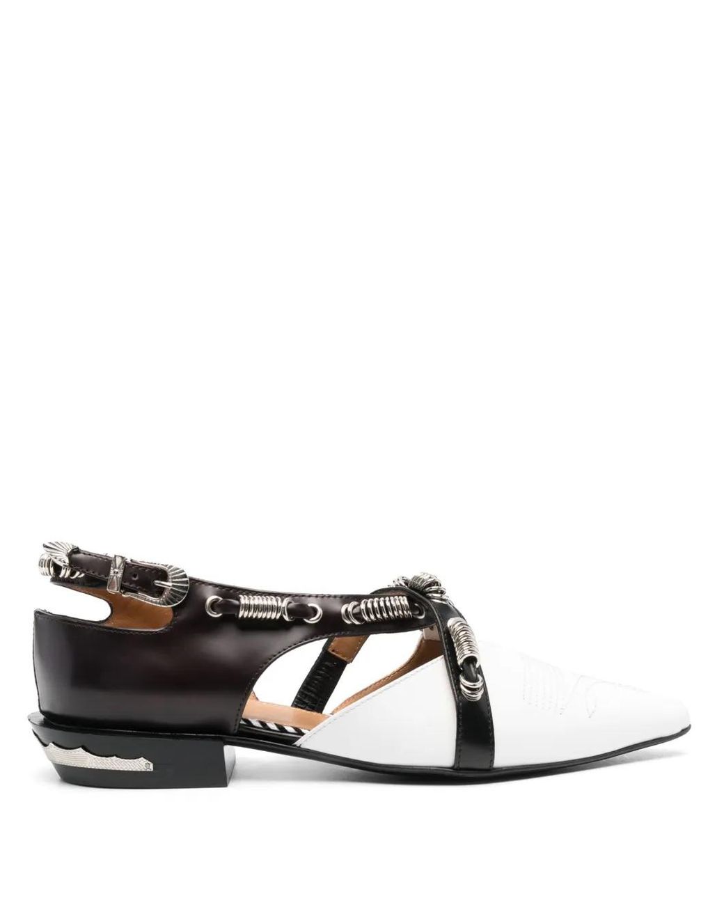 Toga White Spitze Ballerinas