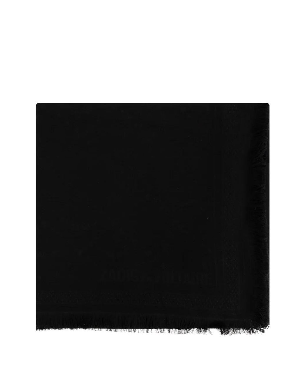 Zadig & Voltaire Black Glenn Monogram 135 Scarf