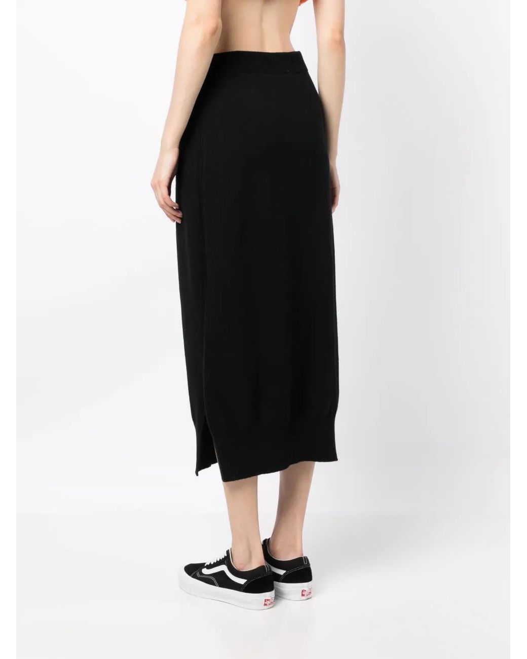 Barrie Black High-Waisted Knit Skirt