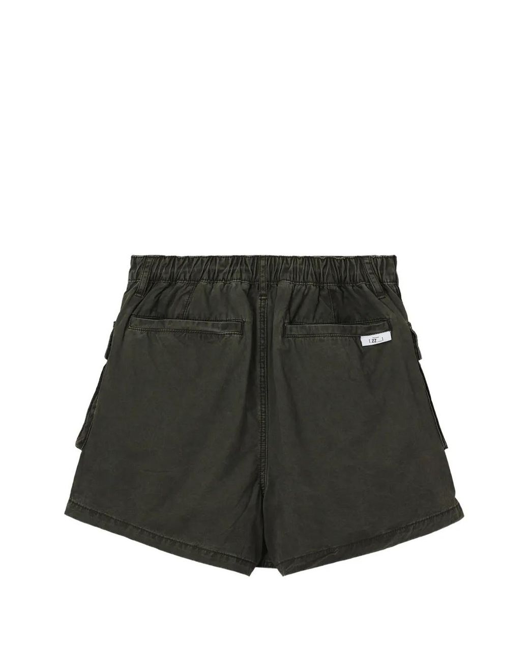 Izzue Black Cargo-Pockets Wrap Shorts