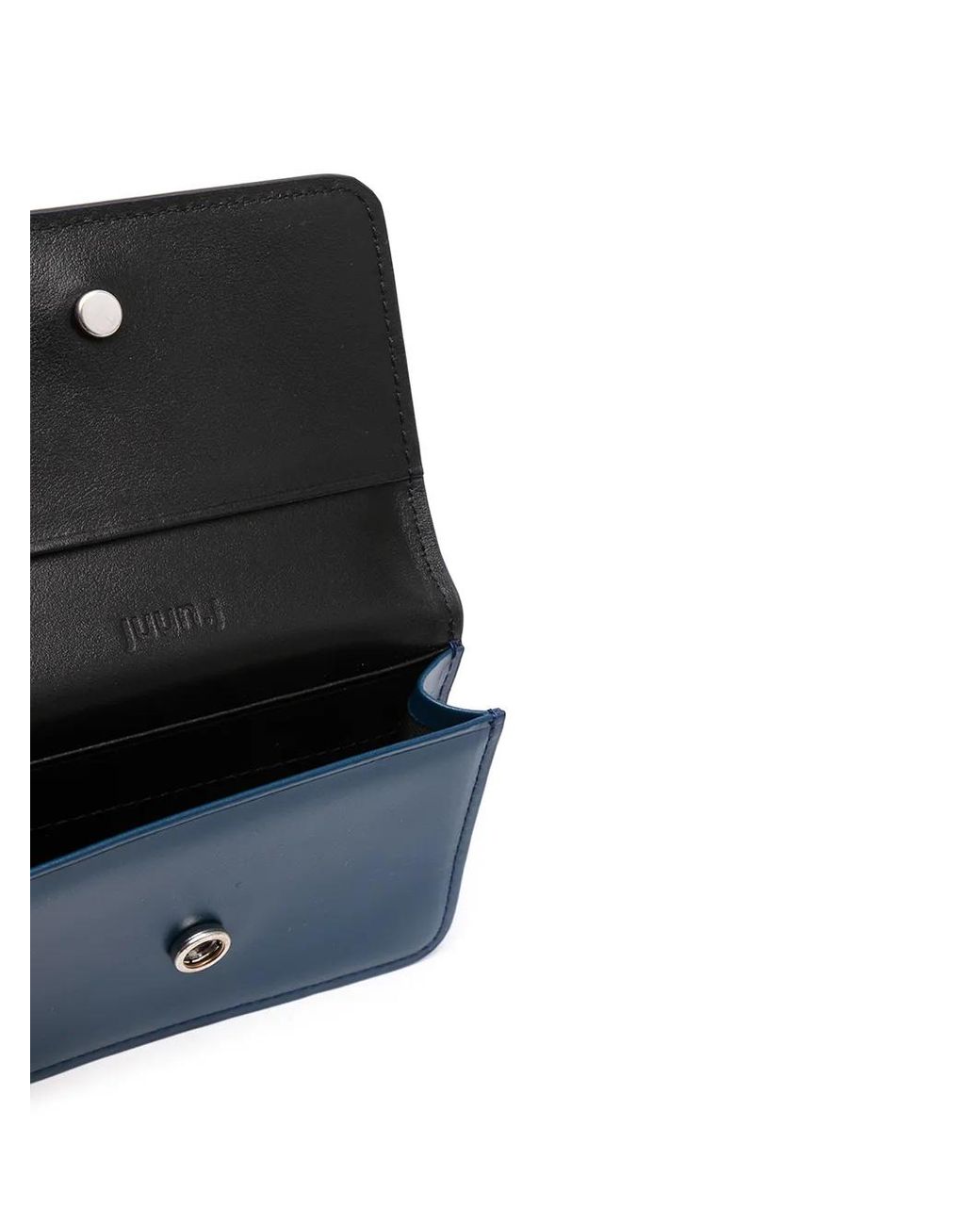 Juun.J Blue Logo-Lettering Leather Belt Bag