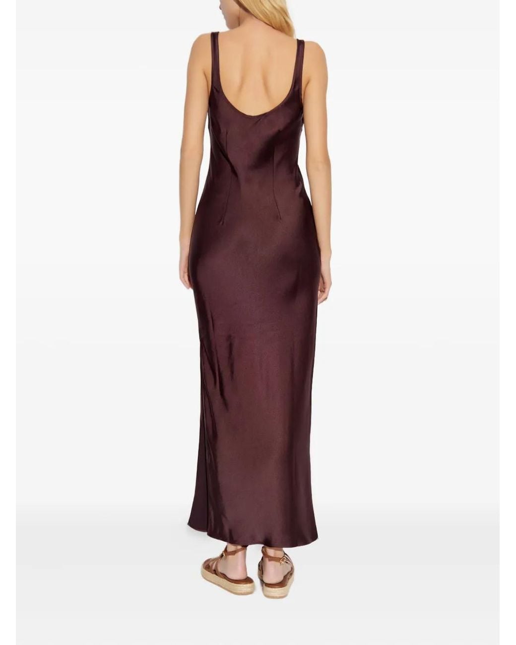Samsøe & Samsøe Purple Sanuna Square-Neck Split Dress