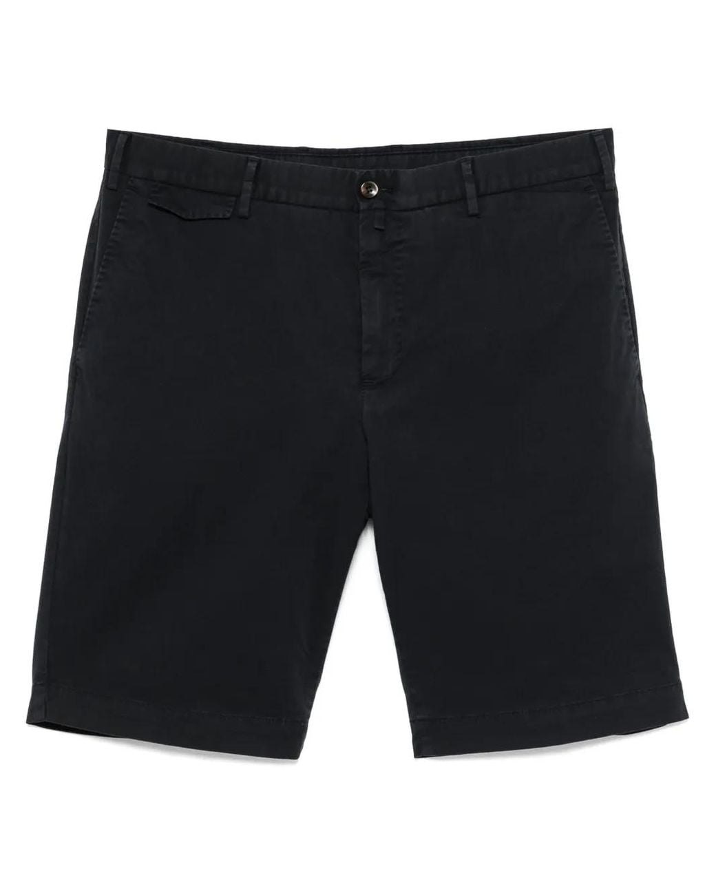 PT Torino Black Gabardine Shorts for men