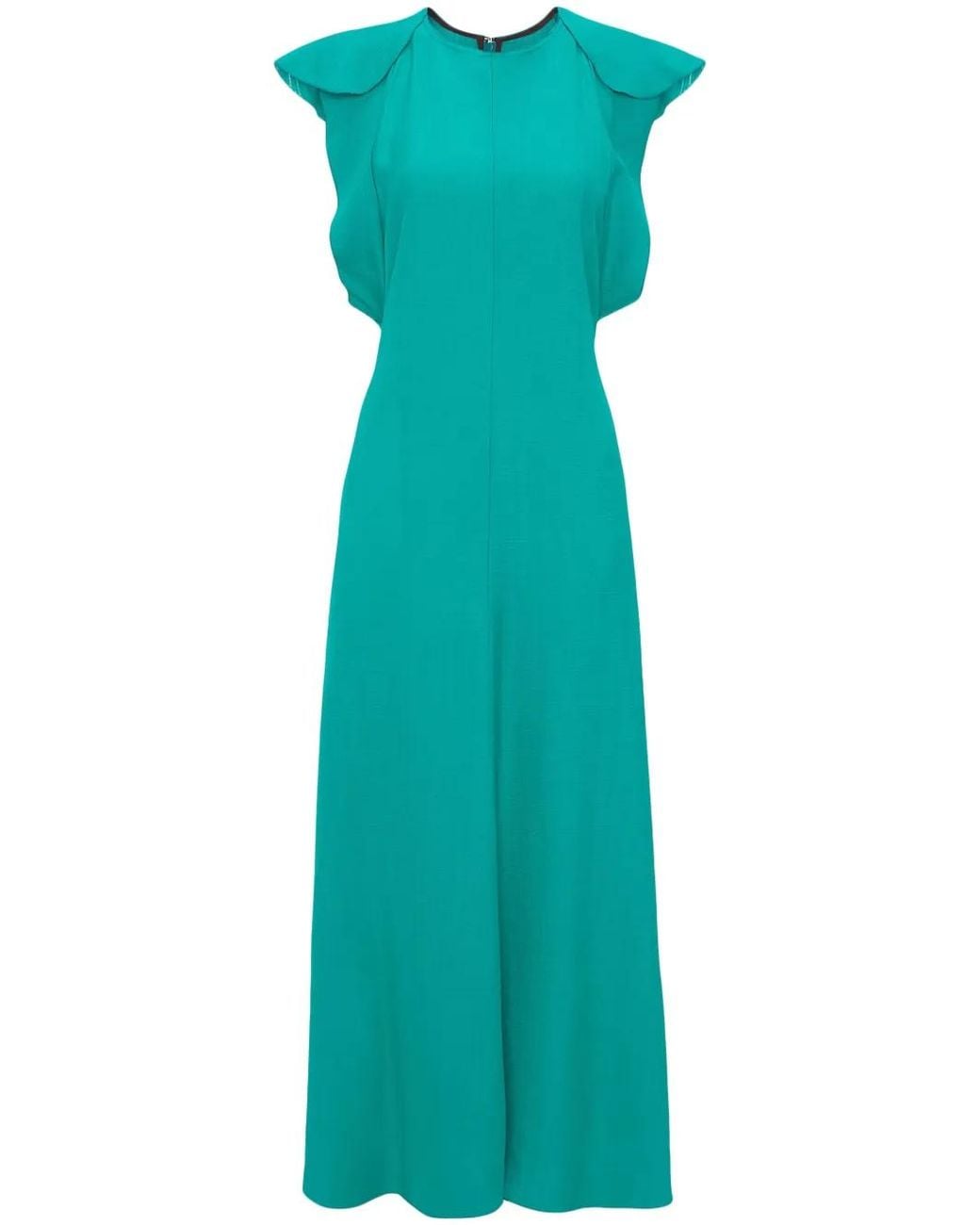 Victoria Beckham Green Long Sm Dress
