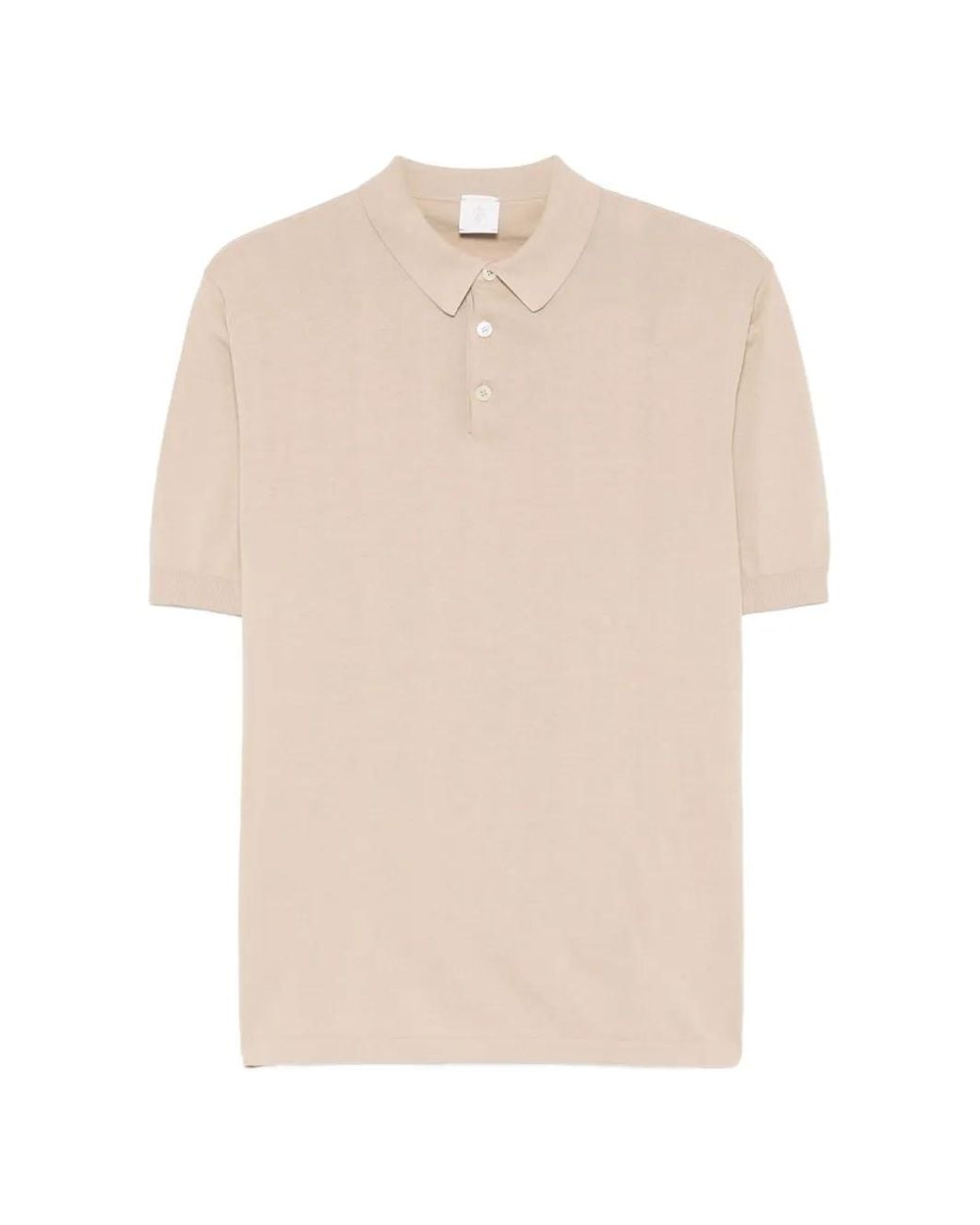 Eleventy White Knitted Polo Shirt for men