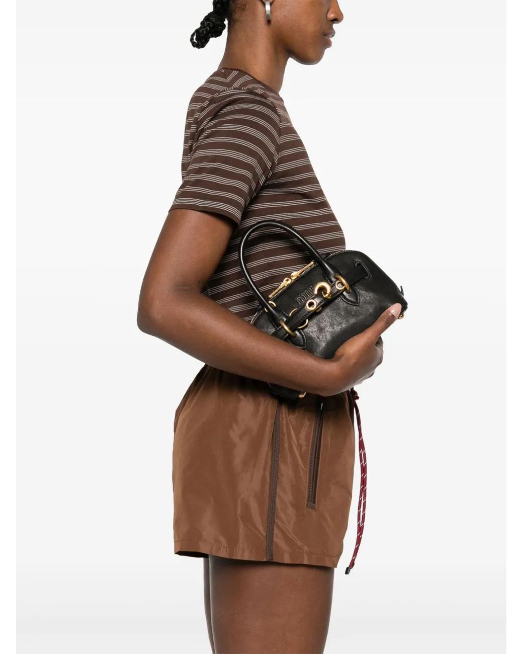 ハンドバッグ Miu Miu AVENTURE MINI HANDBAG undefined Aventure nappa leather mini handbag | MIU MIU | 24S