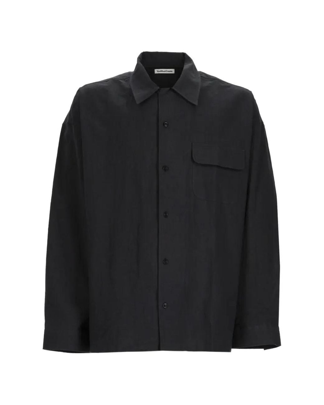 YMC Black Wray Flap-Pocket Shirt for men