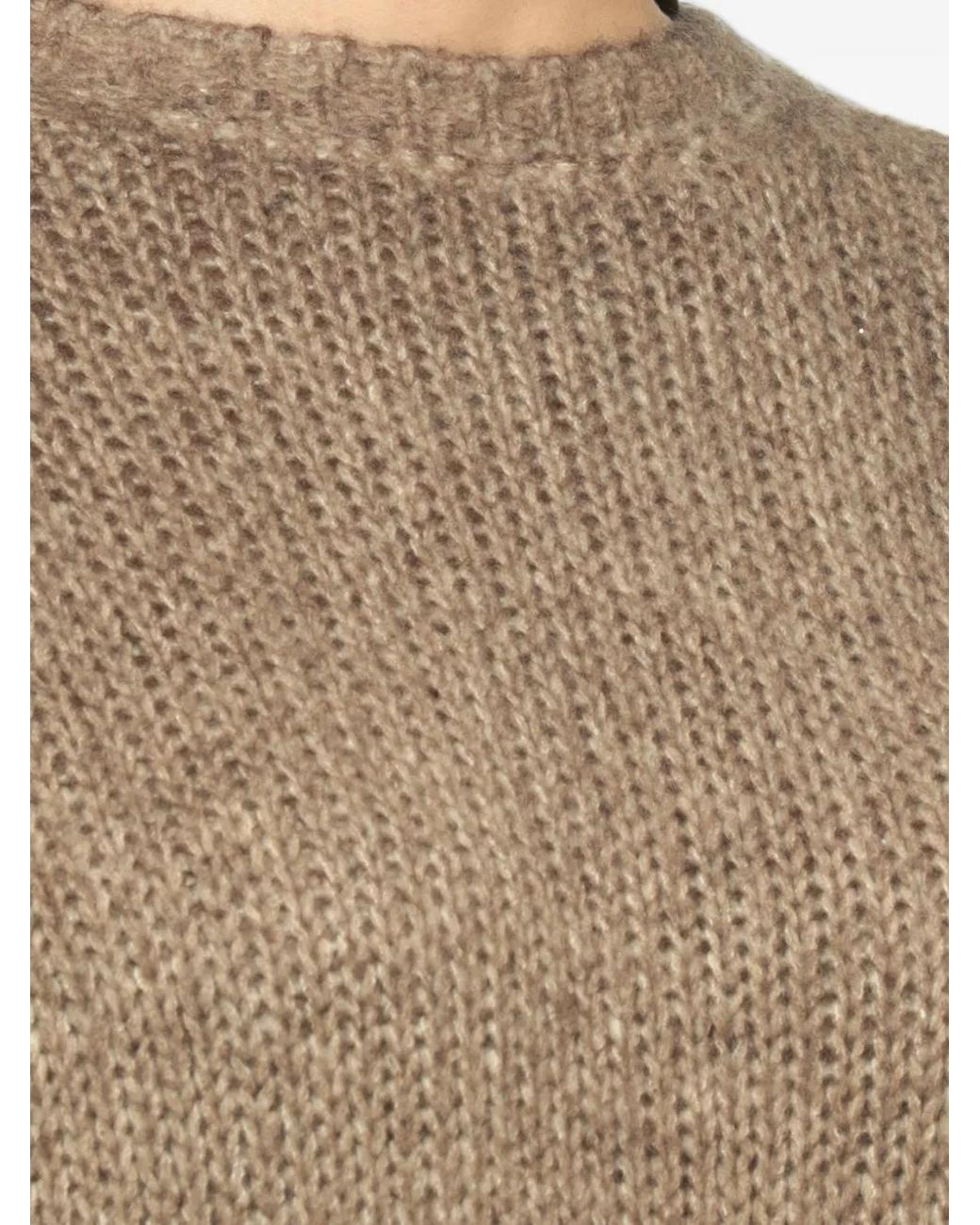 Avant Toi Natural Ribbed-Knit Sweater