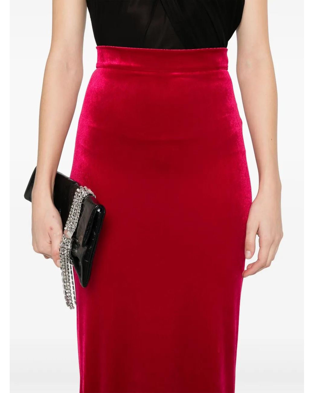 V:PM ATELIER Red Gaia Maxi Skirt
